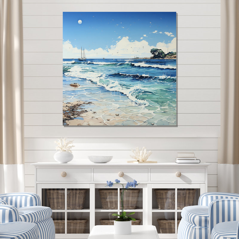 Beach Photo Reverie I - Nautical & Beach Wall Art Prints, H 36 po x l 36 po x P 1,5 po, Toile tendue