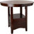 Contemporary Dining Room Counter height 5pc Dining Set Round Table w Leaf & 4x Side Chairs