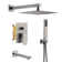 10inch 3 Function Wall Mount Complete Rainfall Shower System with Rough in-Valve