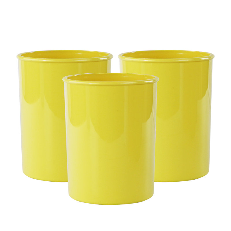 Ensemble de rangement pour ustensiles en plastique, Jaune