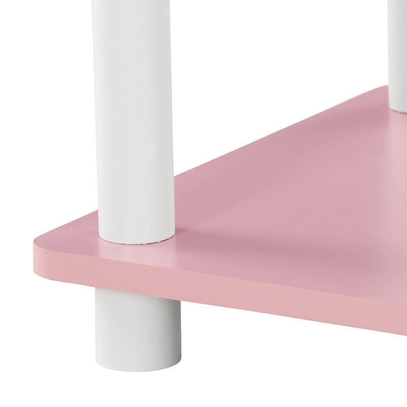 Maxine 59.9cm W Manufactured Wood Shelving Unit, Pink/White