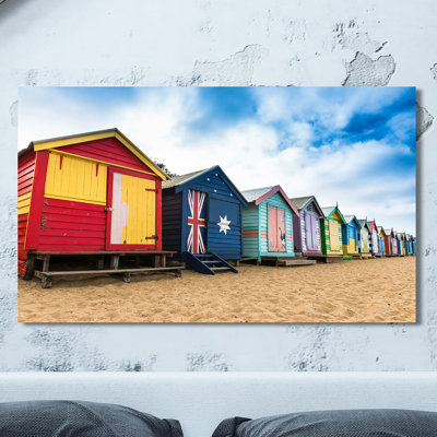 'Brighton Beach Huts, Australia' Photographic Print on Wrapped Canvas