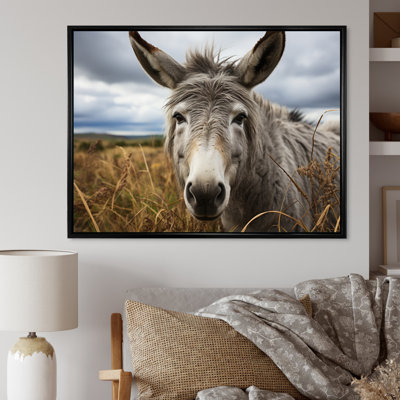 «Grey Donkey Gentle Companion», reproduction sur toile