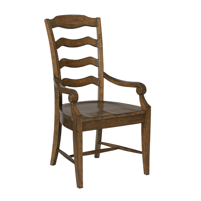 Chaise avec accoudoirs en bois massif Skylinn