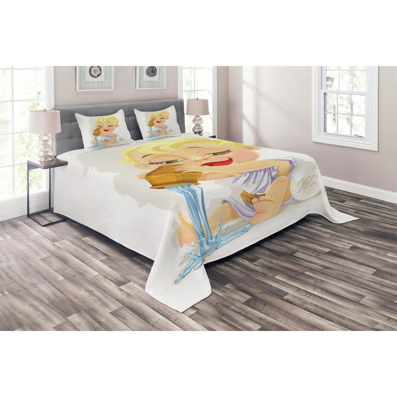 Coverlet, King Bedspread + 2 Shams