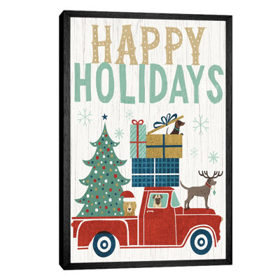 Happy Holidays II by Michael Mullan - Floater Frame Print on Canvas