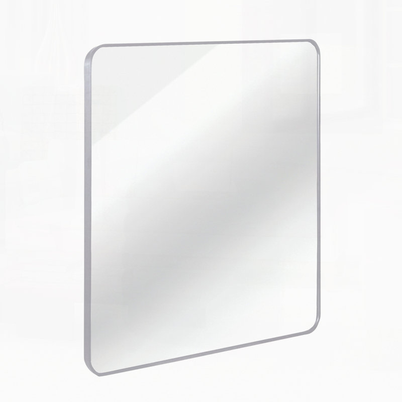 Miroir mural pour salle de bain 30 po x 30 po, 30" x 30", Argent argent