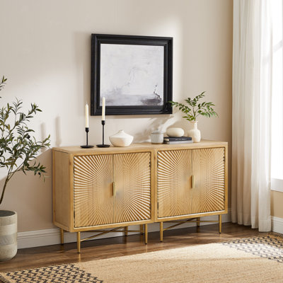 Modern Accent Cabinet Sideboard, Set Of 2
