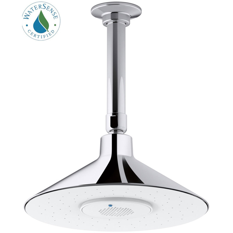 Moxie Rainhead with Wireless Speaker, Vibrant Brushed Nickel, 2.5 GPM