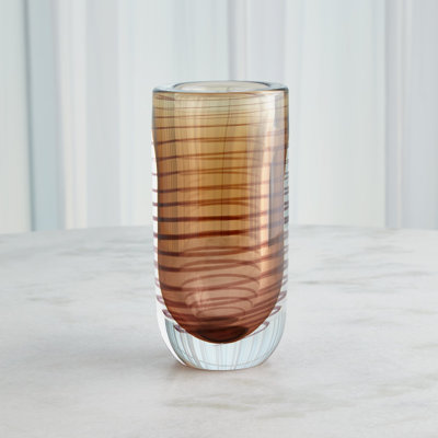 Spiraled Handmade Glass Table Vase