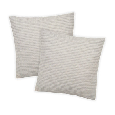 Jaelynn Hotel Waffle Cotton Cushion Cover Set