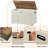 Manufactured Wood Blanket Chest, Brown And White-2062600849