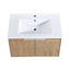 Meuble-lavabo à fermeture en douceur avec lavabo, 30 po pour petite salle de bain, 30 po x 18 po