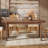 63-Inch Solid Wood Oval Dining Table, Farmhouse Style Rustic Brown Kitchen Table For 4-6