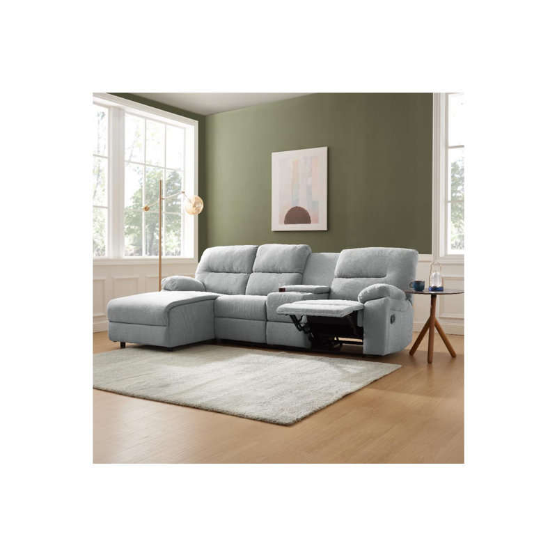 Segars 3 Seater Sofa & Chaise, Left Hand Facing, Light Grey