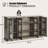 Alvilda 62.9'' W Modern Sideboard Buffet with Glass Doors-201442960