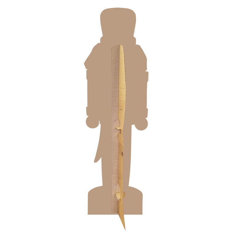 75'' Red and Gold Cardboard Nutcracker Soldier Standup