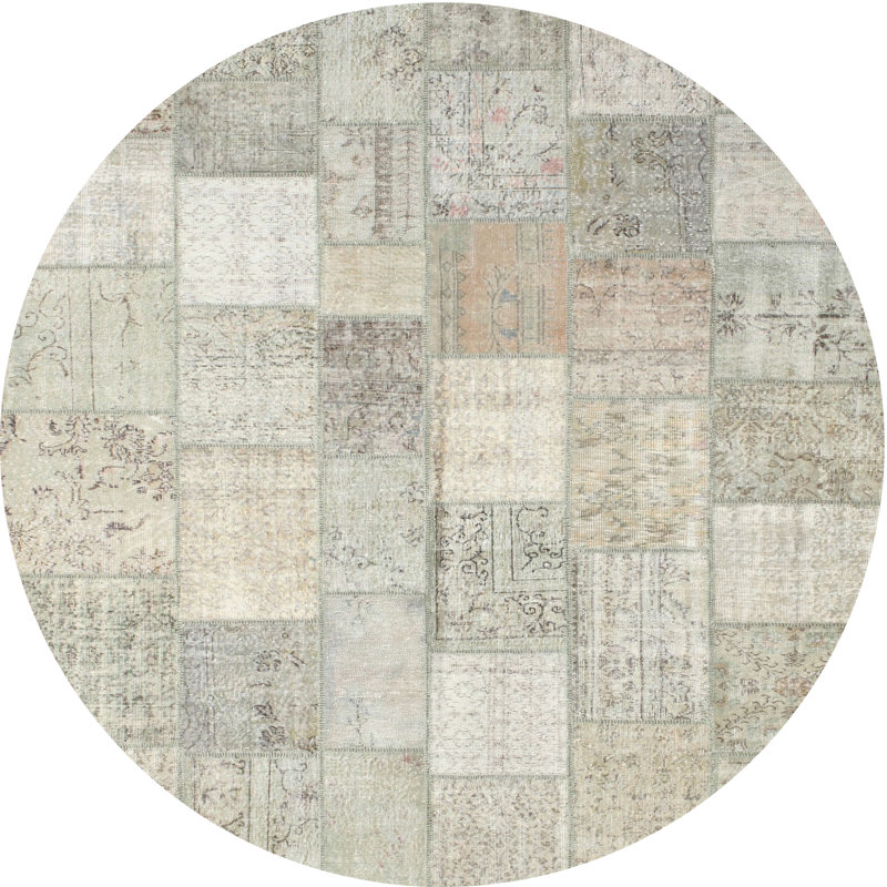 Geometric Indoor Rug, Round 7'