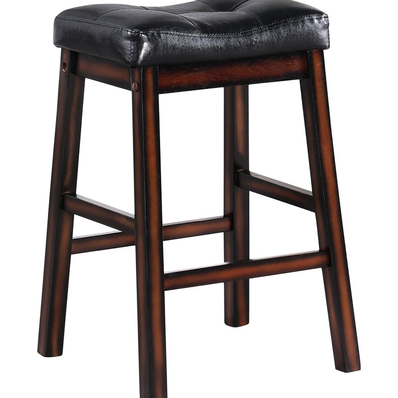 2 tabourets de hauteur de comptoir - siège noir avec coussin Charisma (paire) rembourré Pleasant Tempt