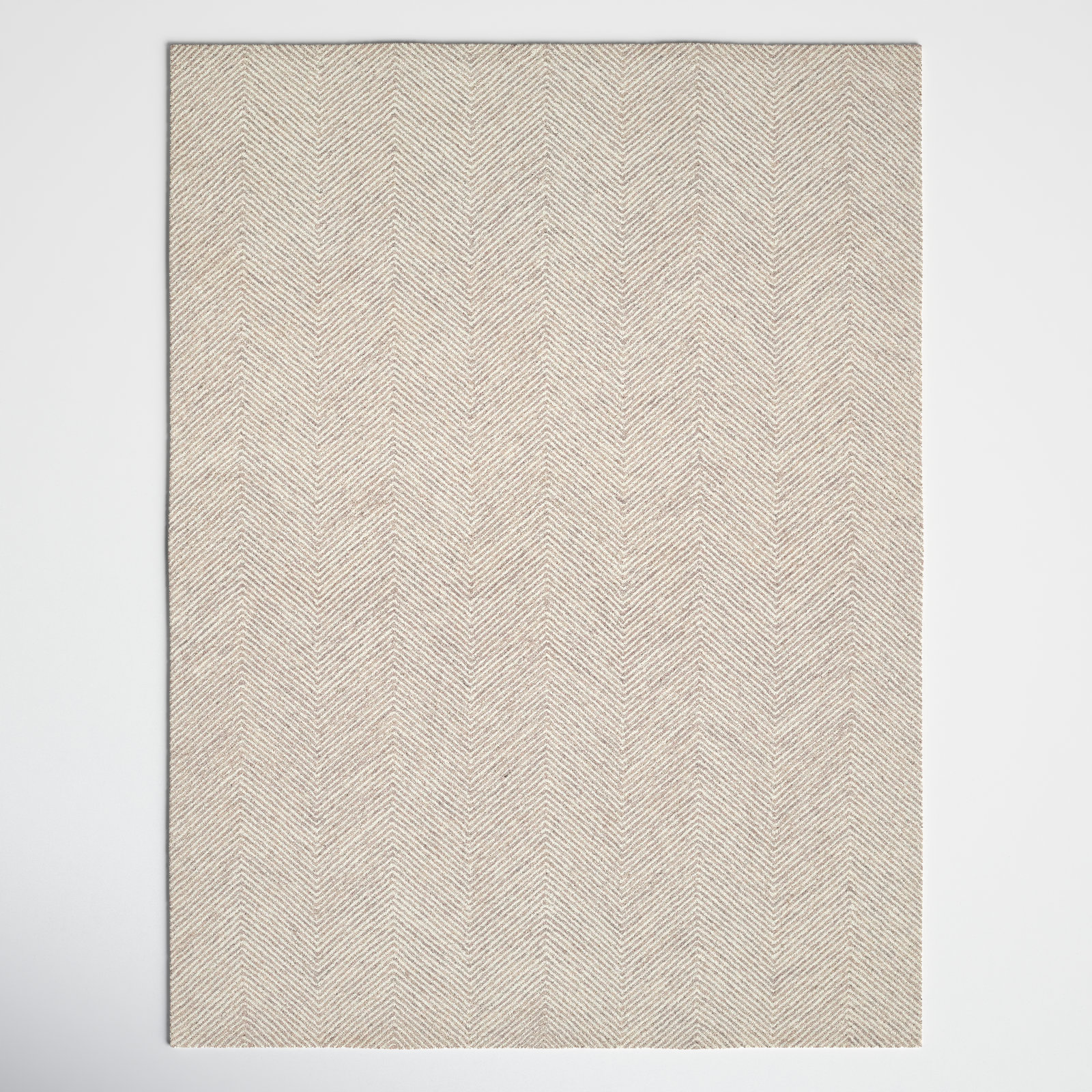 Wheaton Handmade Wool Taupe Rug, Rectangle 3'6" x 5'6"