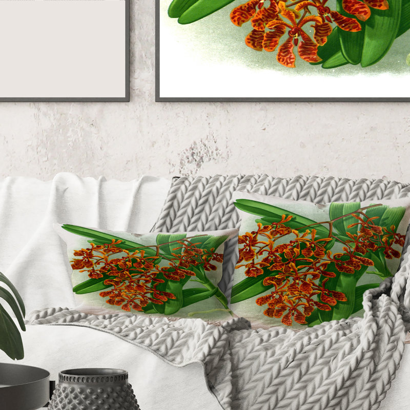 Coussin Rectangle, Retro Flowers II - Farmhouse