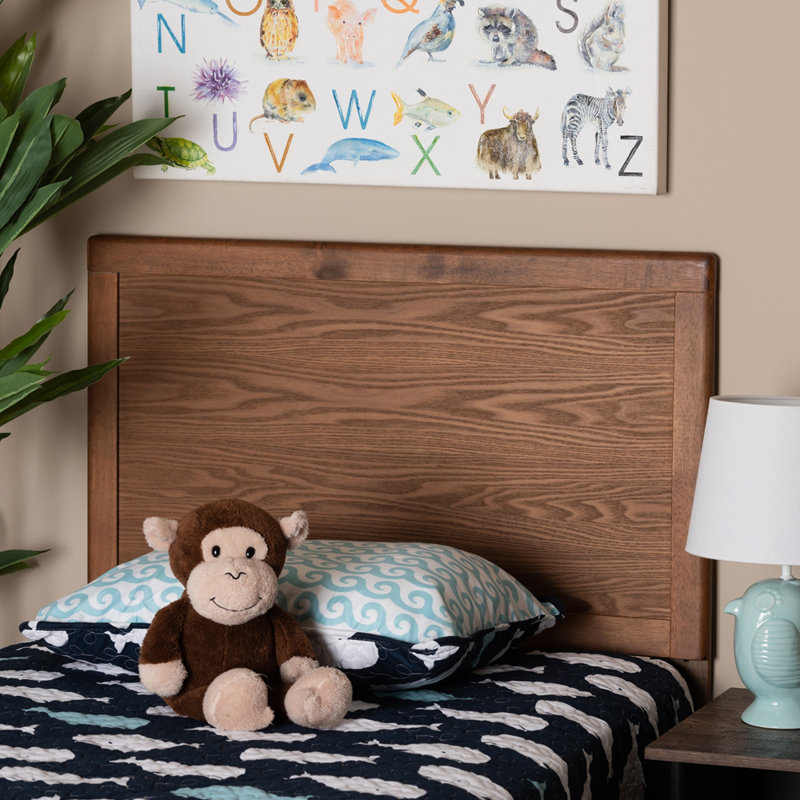 Tête de lit réglable Shikay Mid-Century à finition brune, H 49,94 po x l 37,97 po x P 0,8 po