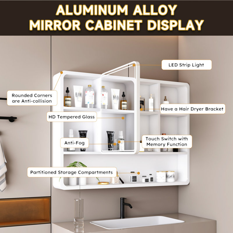 Aluminium Medicine Cabinet Mirror