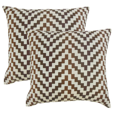 Geometric Feather Reversible Throw Pillow