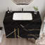 Meuble-lavabo flottant 35,2 po avec lavabo et plateau en faux marbre-2100154552