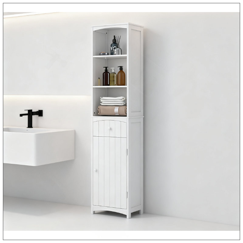 Armoire de rangement pour salle de bain, unité de rangement autoportante pour salle de bain