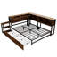 Rustic Double Storage Bed