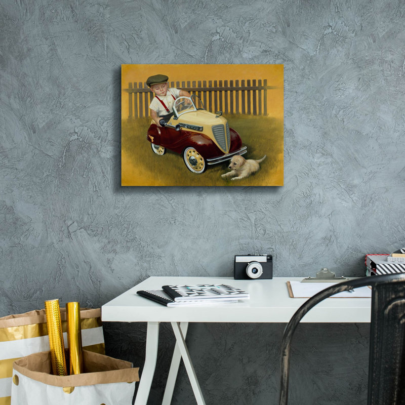 «Yamir 1937 Steelcraft Dodge On Canvas» par David Lindsley, reproduction, H 12 po x l 16 po x P 0,75 po