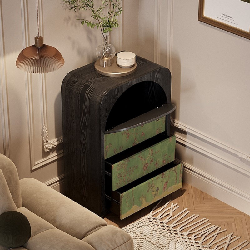 Armoire de rangement à trois tiroirs et une porte