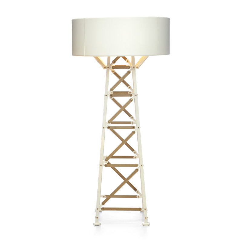 Construction Floor Lamp, Matte White, Large