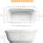 ADECAB 67'' x 31.5'' Acrylic Freestanding Double Ended Soaking Bathtub, Gloss White