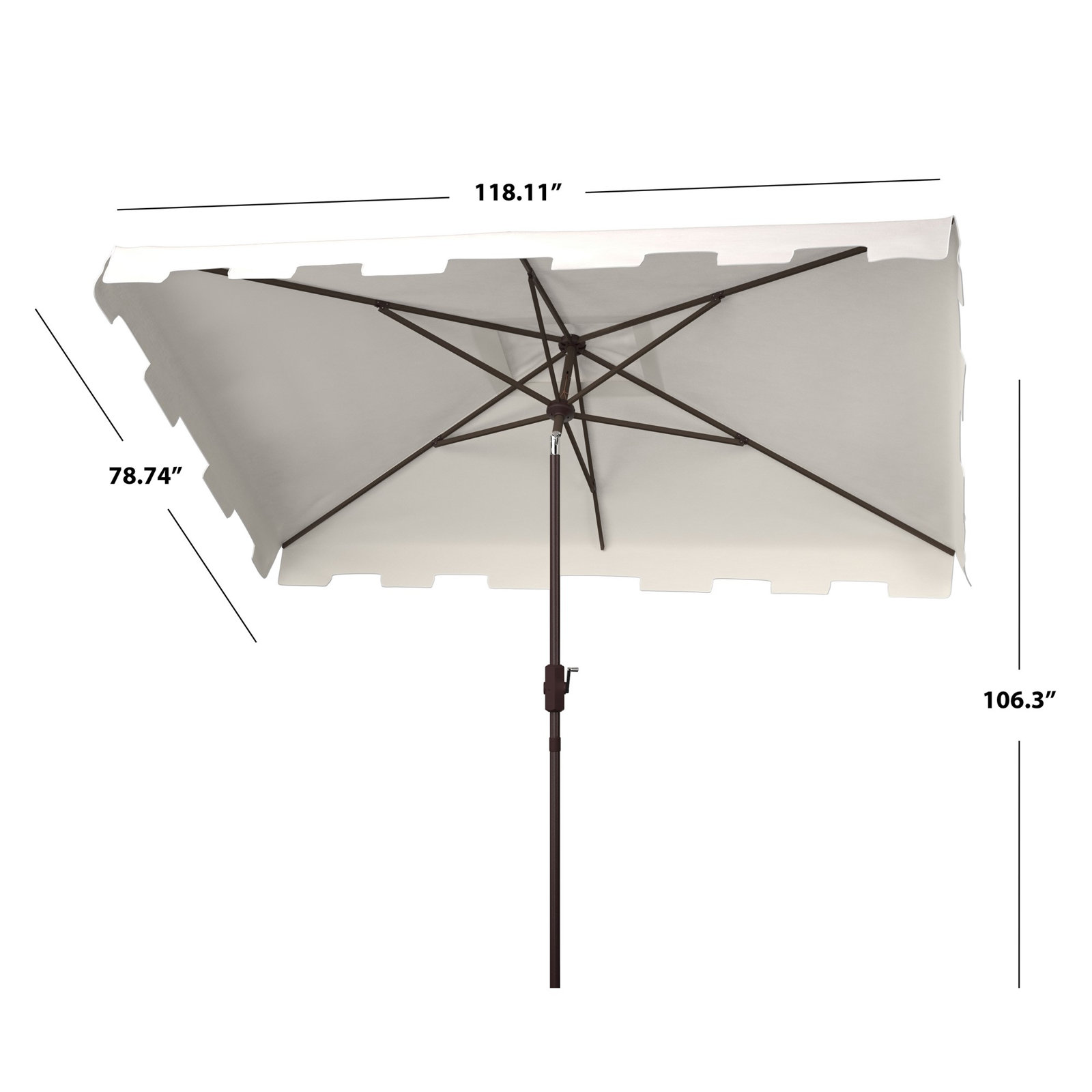 Towerside 118.1'' Outdoor Umbrella, White