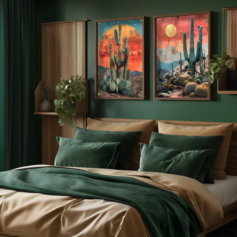 Elegant Decorative Framed MDF Paintings (2 Pieces), 19.7 x 27.6 x 0.1 inches | 100% MDF with 3 mm Thickness, 100% Spruce Frame | UV Printed Artwork for Stylish Home Décor & Modern Aesthetics