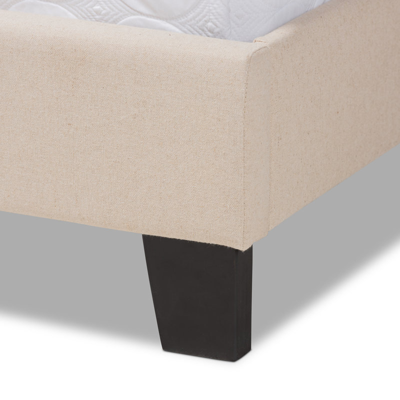 Mikeayla Upholstered Bed, Full / Double, Beige
