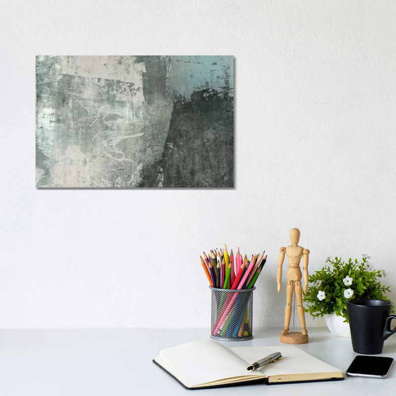 Grey & Blue I, 20.32 cm H x 30.48 cm W