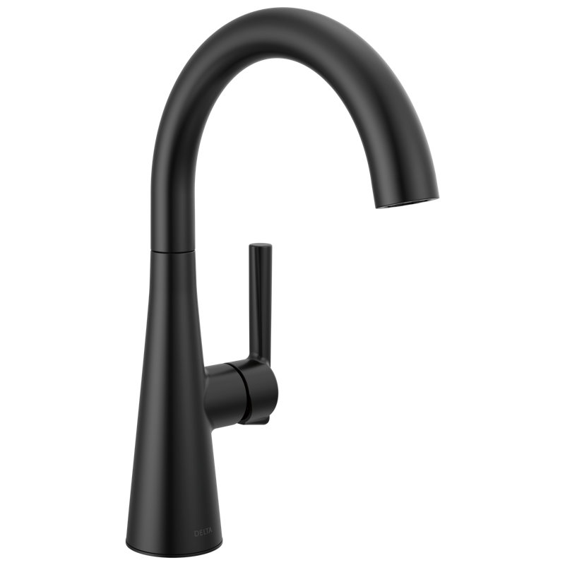 Robinet de lavabo monotrou Modern, Noir mat