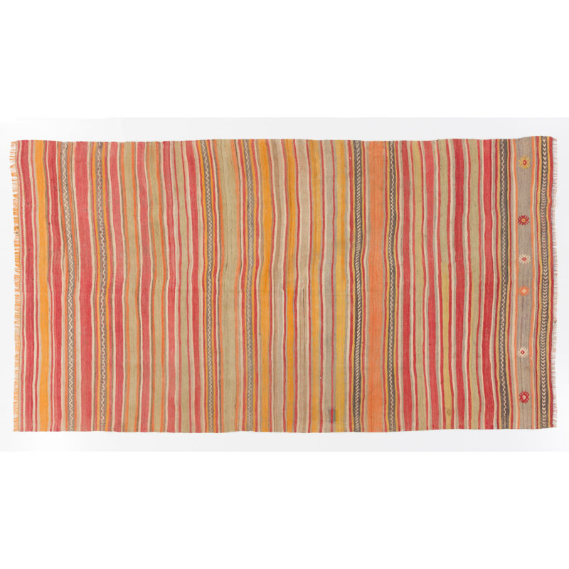 Tapis 100% laine tissé à la main 5,5 pi x 9,6 pi Anatolian Vintage