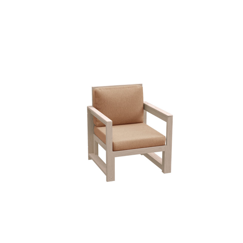 Jaqual Pine Outdoor Lounge Chair, Nature, Beige