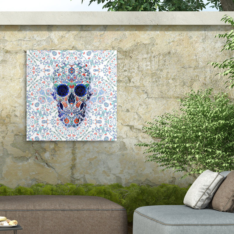 Toile d'extérieur Ali Gulec Chini Skull, H 14 po x l 14 po