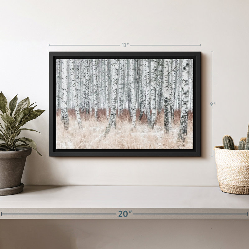 Winter Season Birch Forest Canvas Print, 9" H x 13" W