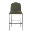 Tabouret de bar intérieur en métal, structure en bronze antique avec tissu, ensemble de 3-999007906