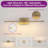 23.6" Transitional 1-Light Linear Adjustable LED Wall Sconce Rotatable Picture Light