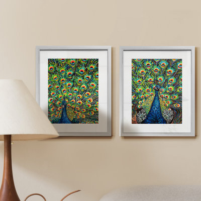 " Lavish Peacock I " 2 - Pieces