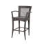 Tabourets de bar d'extérieur en rotin PE avec structure en fer (ensemble de 2)