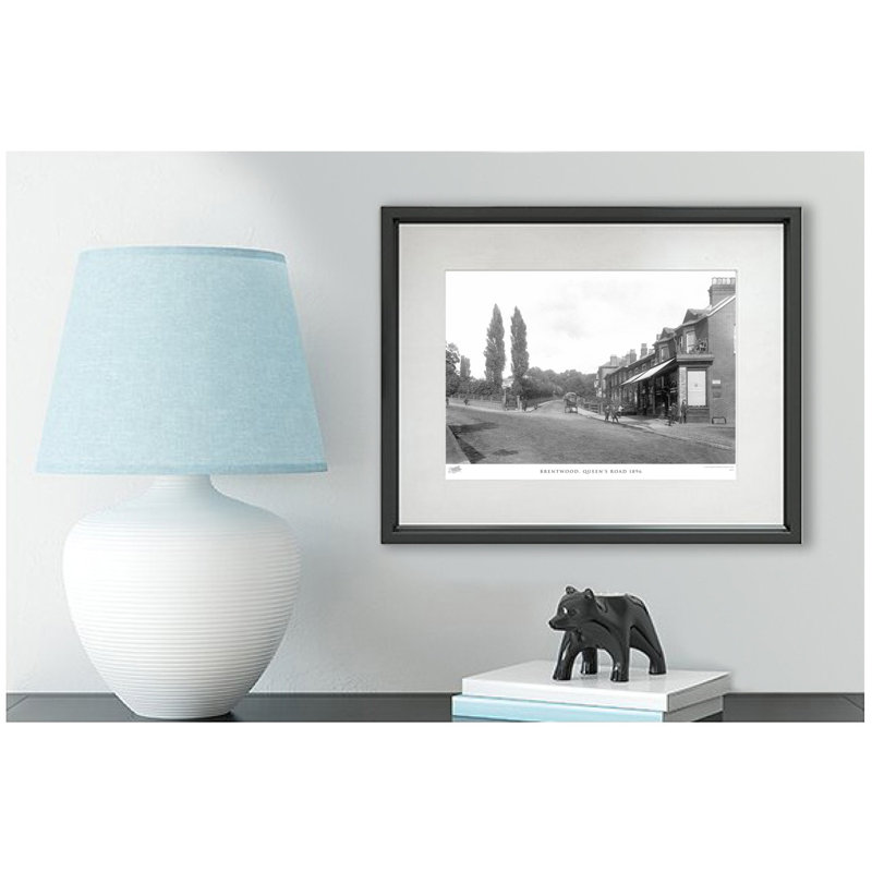 Brentwood, Queens Road 1896 by Francis Frith - Single Picture Frame Print, 45cm H x 60cm W x 2.3cm D
