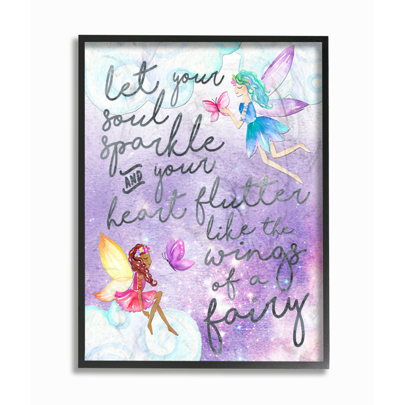 « let your spark », art textuel encadré de foires estampe numérique, H 20 po x l 16 po x P 1,5 po